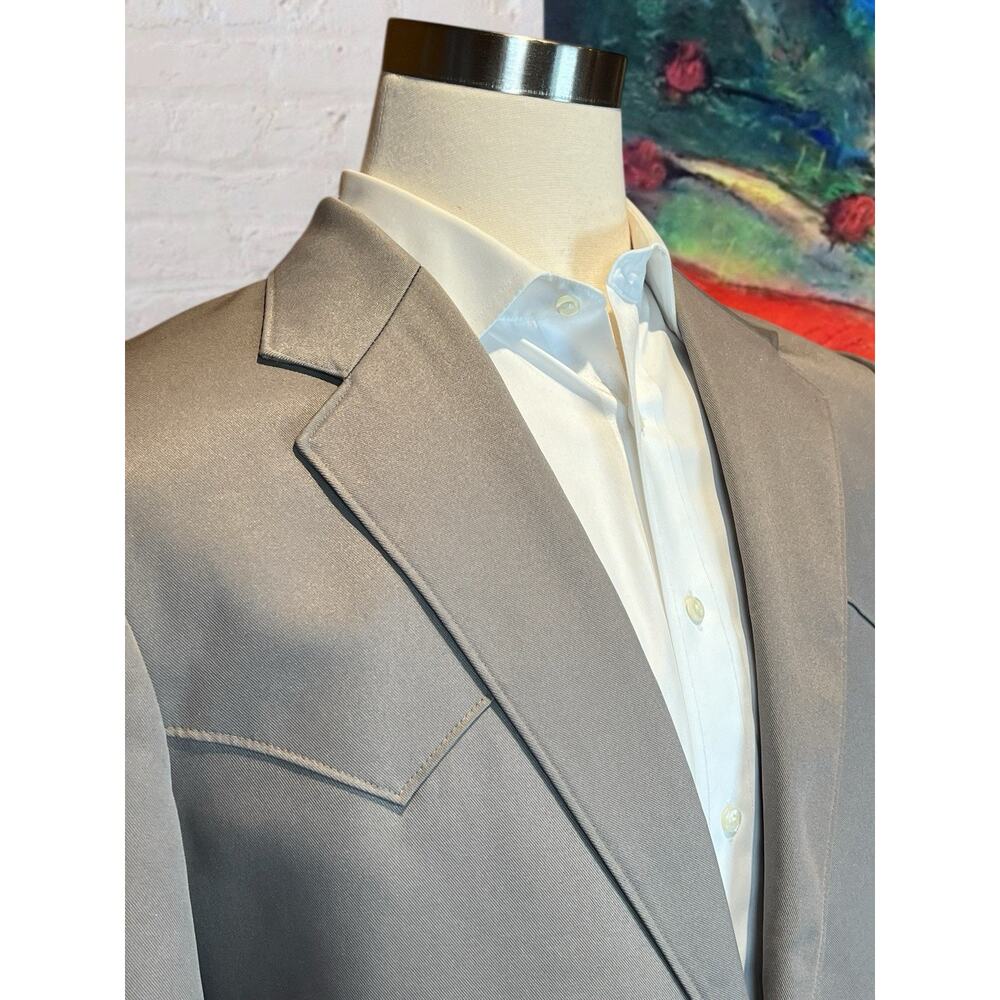Circle S Dallas Texas 43-44R 38x29 Taupe Brown Tan Western Suit Rodeo - Picture 5 of 16